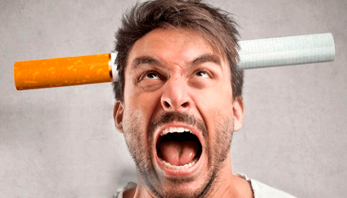 Drażliwość podczas rzucania palenia u mężczyzny